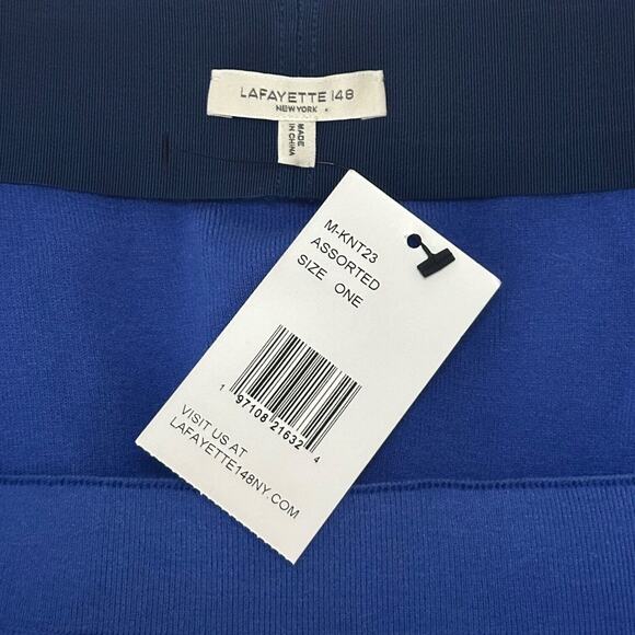 New $1298 LAFAYETTE 148 NY Asymmetric Crepe Godet Midi Skirt Tile Blue 3X Career - Picture 6 of 11